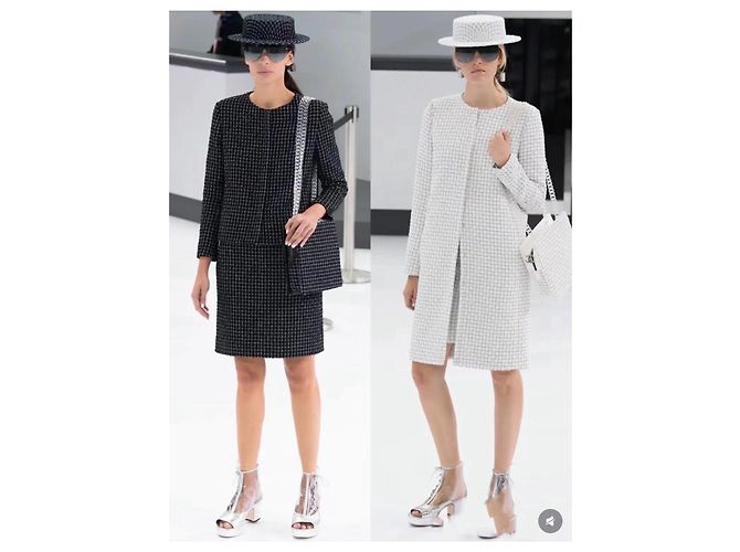 Abrigo Chanel Airport series de tweed Multicolor - vista 6