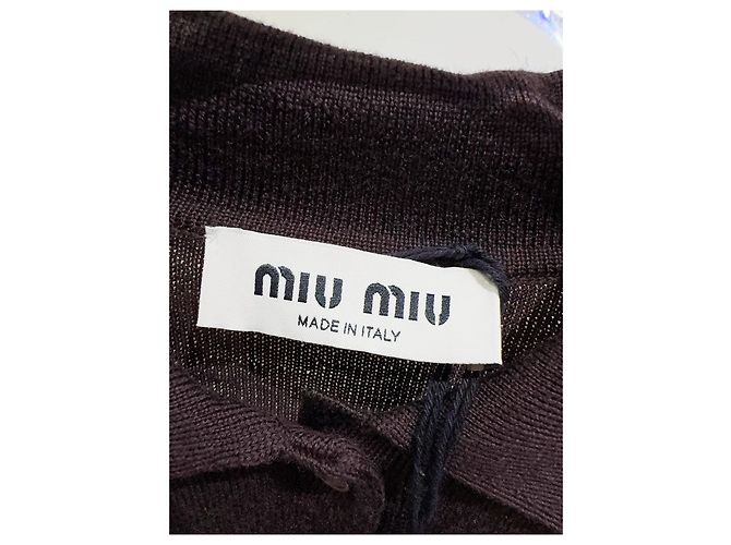 Jersey Miu Miu Marrón de Lana Estilo Polo Multicolor - vista 2