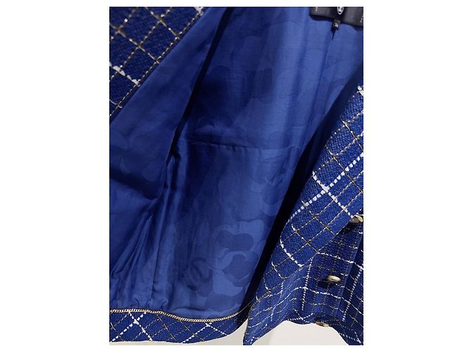 Chaleco Chanel de Tweed Azul Talla 34 Multicolor - vista 5