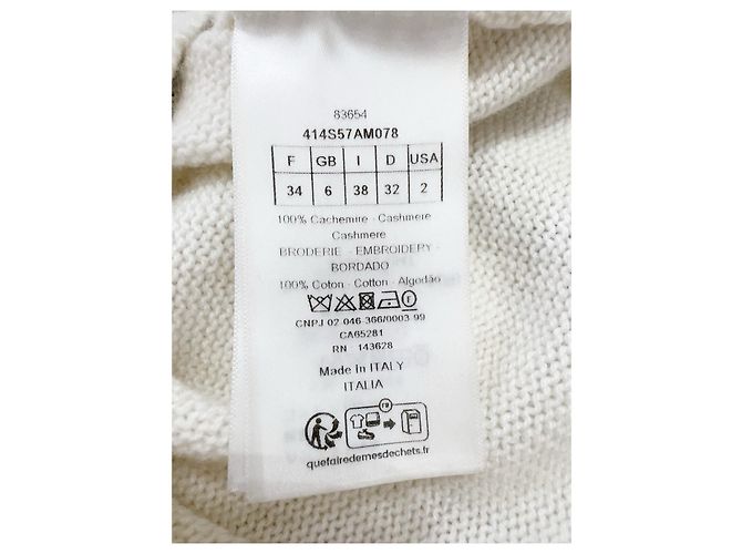 Autre Marque Dior Kaschmir Strickware Schmetterling Blumenmuster Mehrfarben - Ansicht 6