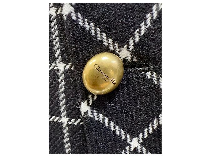 Autre Marque Dior Tweed Rock mit goldenen Perlen Größe 36 Mehrfarben - Ansicht 2