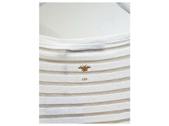 Autre Marque Top Dior de lino con rayas metálicas Multicolor - vista 4