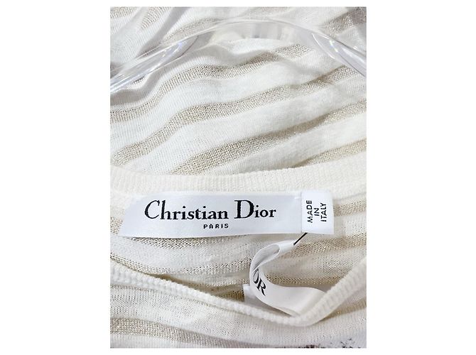 Autre Marque Top Dior de lino con rayas metálicas Multicolor - vista 5