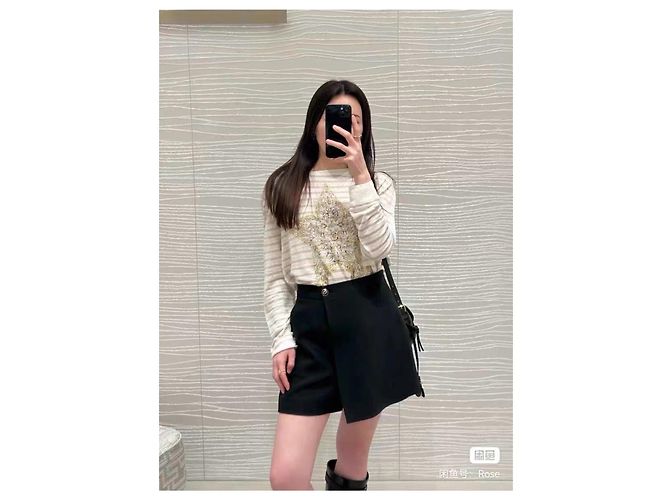 Autre Marque Top Dior de lino con rayas metálicas Multicolor - vista 7