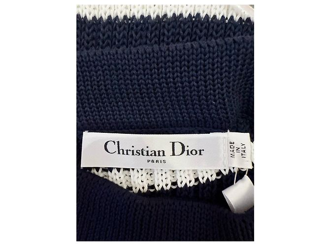 Autre Marque Top Dior in maglia a righe in cotone con lacci Multicolore - vista 5