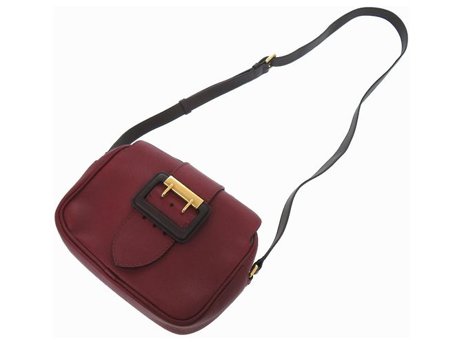Borsa a tracolla Burberry in pelle Bordeaux Bordò - vista 4