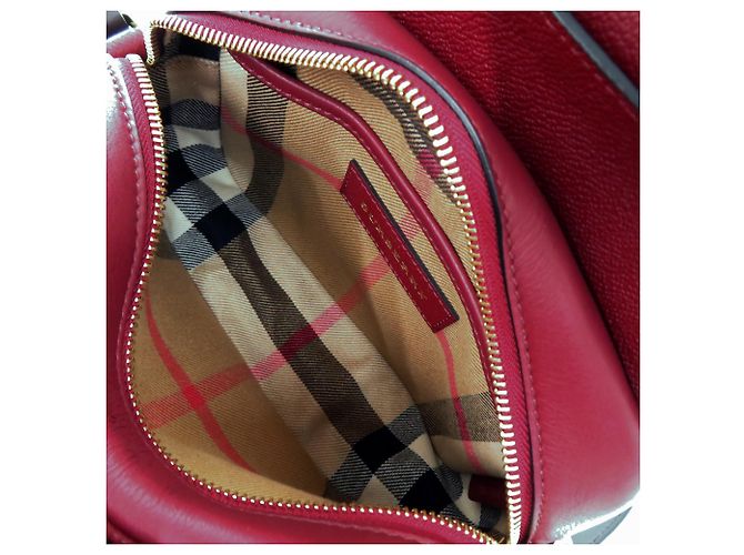 Borsa a tracolla Burberry in pelle Bordeaux Bordò - vista 6