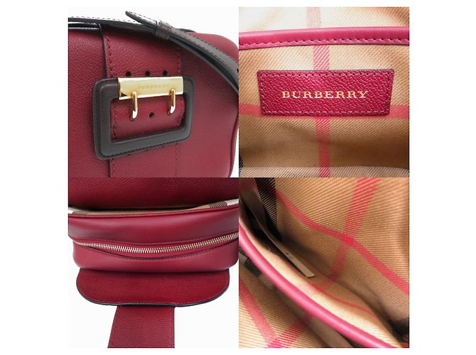 Borsa a tracolla Burberry in pelle Bordeaux Bordò - vista 8