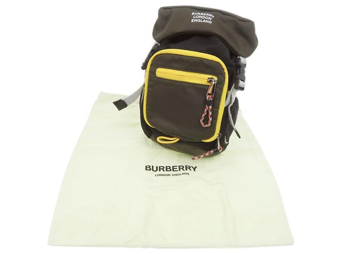 Zaino Burberry LEO da uomo Nero Cachi Giallo - vista 2