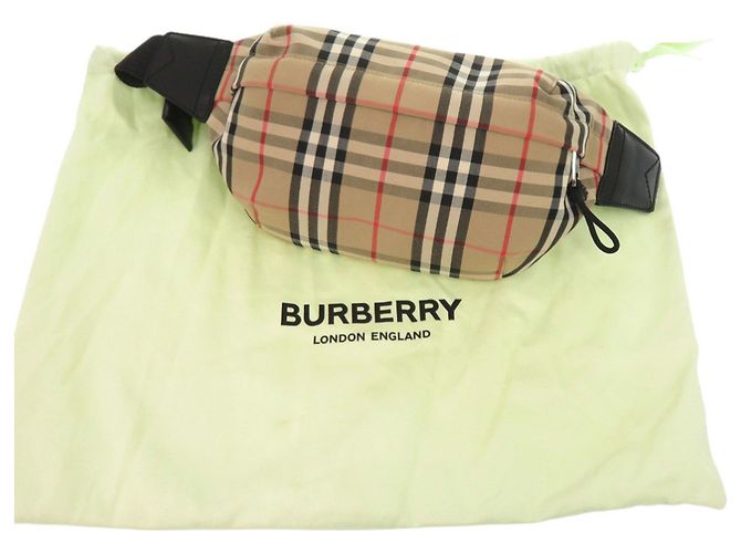 Marsupio Burberry in cotone beige - vista 2