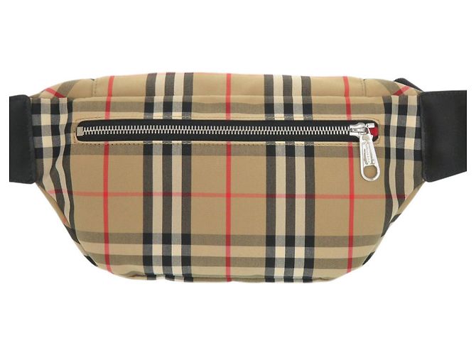Marsupio Burberry in cotone beige - vista 3