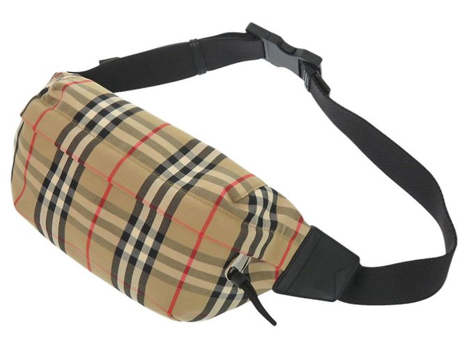 Marsupio Burberry in cotone beige - vista 5