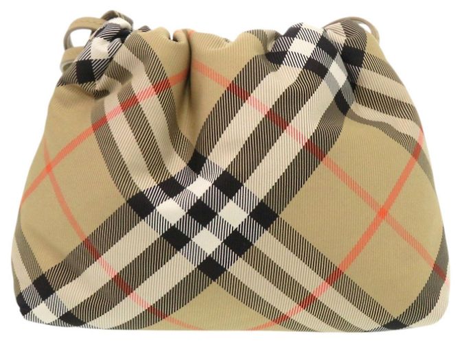 Borsa a tracolla Burberry Nova Check in nylon e pelle Marrone - vista 2