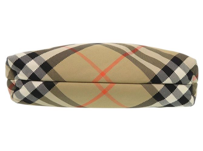 Borsa a tracolla Burberry Nova Check in nylon e pelle Marrone - vista 3