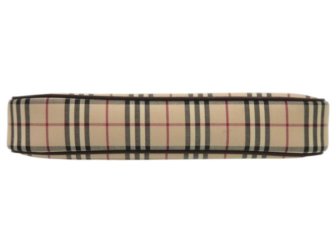 Borsa a tracolla in pelle Burberry Nova Check Marrone Beige - vista 3