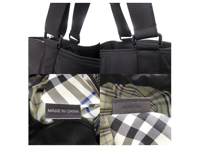 Borsa Tote Burberry Nova Check Nero Beige - vista 10