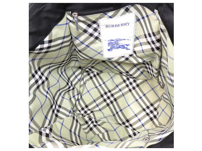 Borsa Tote Burberry Nova Check Nero Beige - vista 8