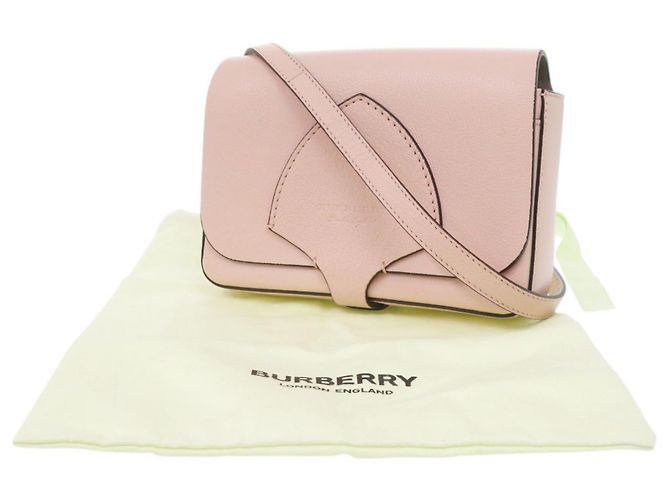 Borsa a tracolla Burberry Hampshire in pelle rosa - vista 2