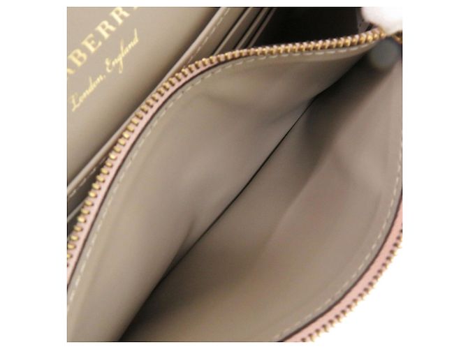 Borsa a tracolla Burberry Hampshire in pelle rosa - vista 7