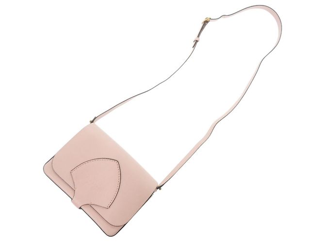 Borsa a tracolla Burberry Hampshire in pelle rosa - vista 9