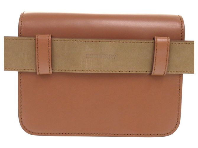 Marsupio Burberry in pelle marrone - vista 3