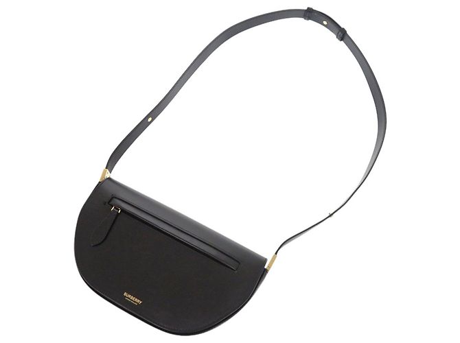 Borsa a tracolla Burberry Olympia in pelle nera Nero - vista 5
