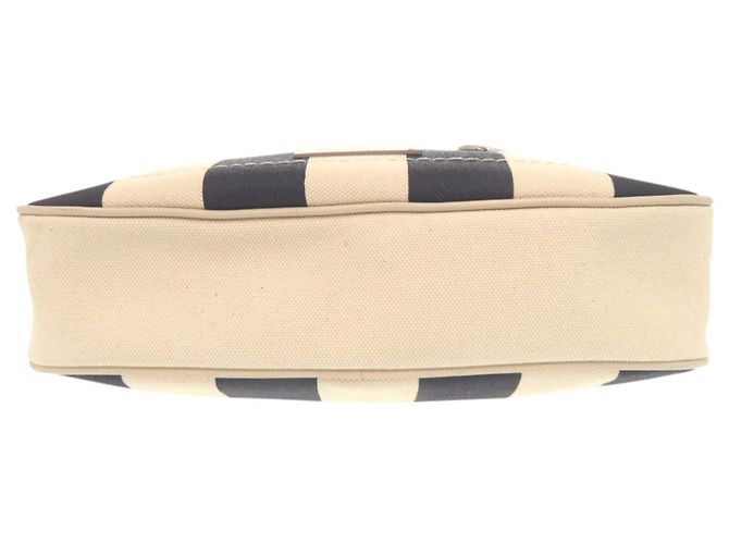 Borsa Hobo a tracolla singola Burberry Stripe Crudo Blu navy - vista 3
