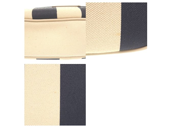 Borsa Hobo a tracolla singola Burberry Stripe Crudo Blu navy - vista 8