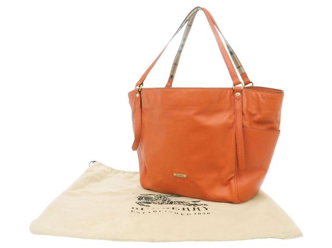 Burberry Small Canterbury Nova Check Ledertasche Orange - Ansicht 2