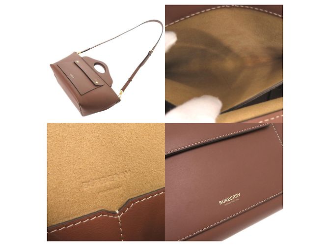 Burberry Soft Pocket Tote 8039045 Marrone - vista 6