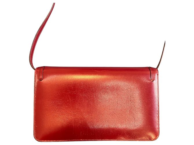 Hermès Schultertasche aus Bordeaux-Leder - Ansicht 4