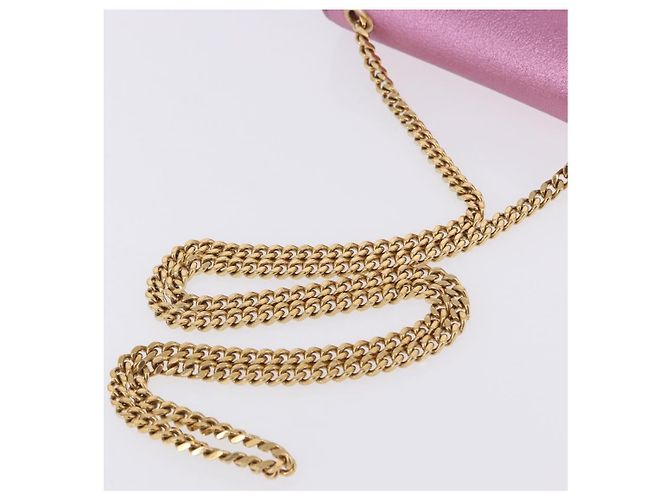 Autre Marque Saint Laurent Classic Monogram Metallic Leather Medium Rosa - vista 6