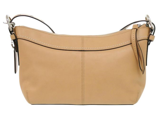 Bolsa de ombro Coach em couro marrom - vista 2