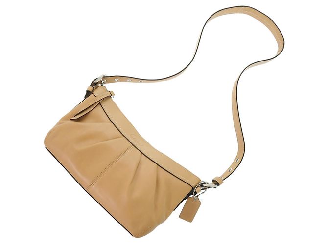 Bolsa de ombro Coach em couro marrom - vista 7
