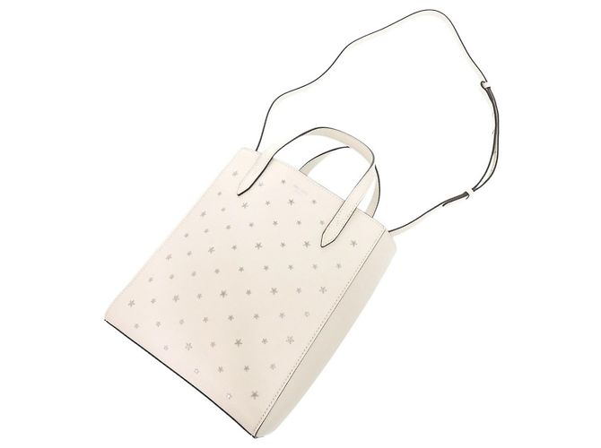 Borsa Tote Jimmy Choo Bria N S in pelle con borchie a stella Bianco - vista 6