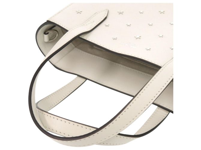 Borsa Tote Jimmy Choo Bria N S in pelle con borchie a stella Bianco - vista 7