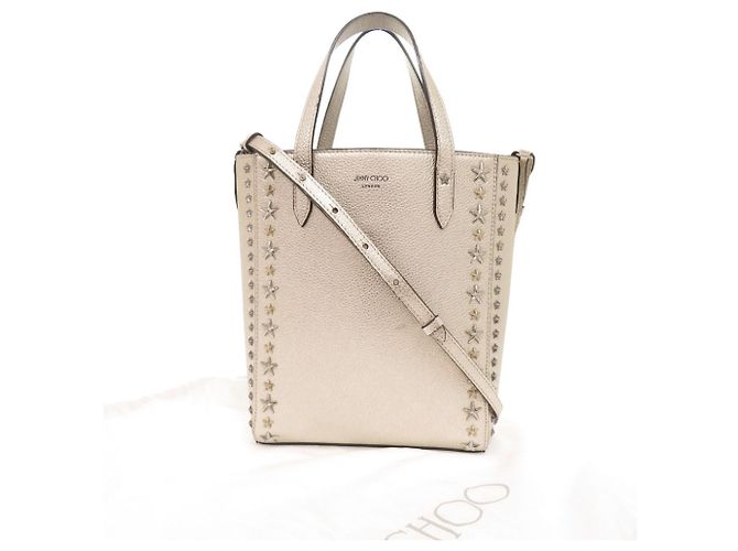 Borsa Tote in pelle con borchie a stella Jimmy Choo PEGASI N S D'oro - vista 2