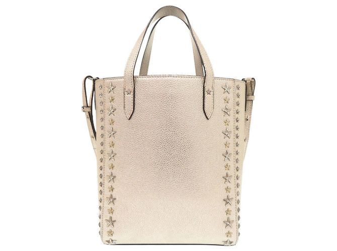 Borsa Tote in pelle con borchie a stella Jimmy Choo PEGASI N S D'oro - vista 3