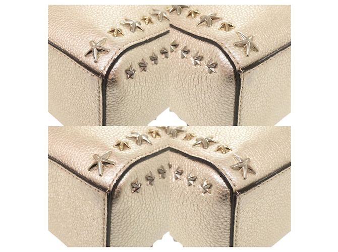 Borsa Tote in pelle con borchie a stella Jimmy Choo PEGASI N S D'oro - vista 5