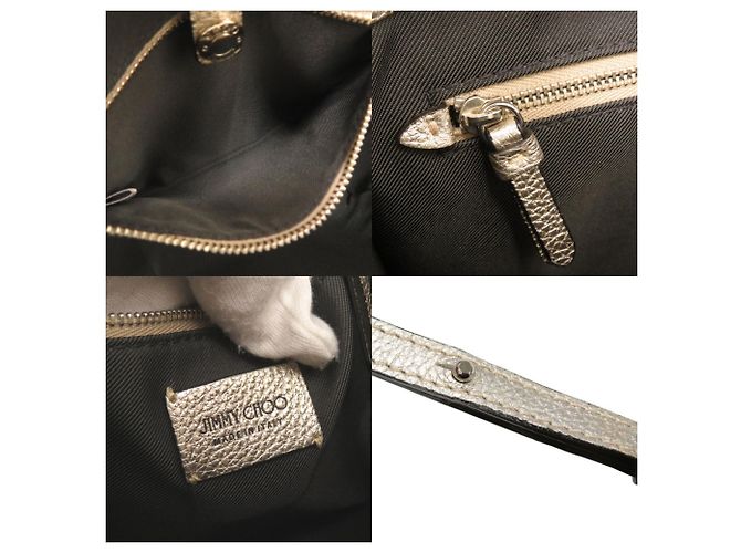 Borsa Tote in pelle con borchie a stella Jimmy Choo PEGASI N S D'oro - vista 9