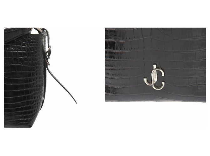 Borsa secchiello Jimmy Choo Varenne 2-Way in pelle goffrata Nero - vista 11