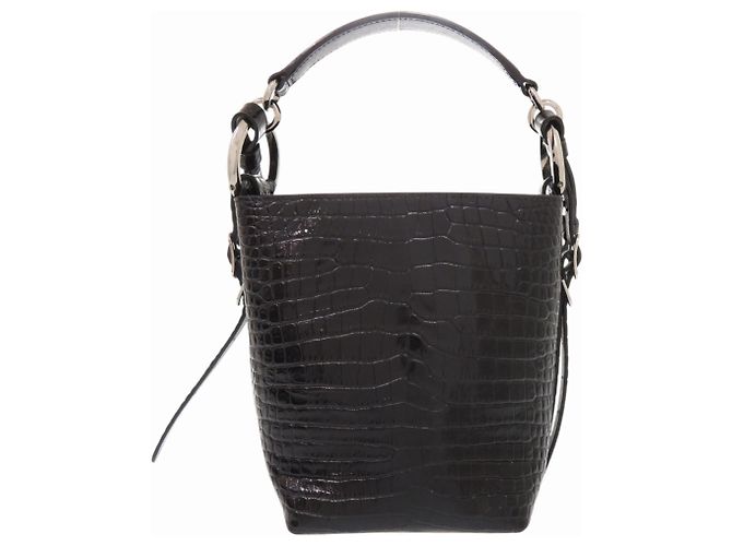 Borsa secchiello Jimmy Choo Varenne 2-Way in pelle goffrata Nero - vista 3