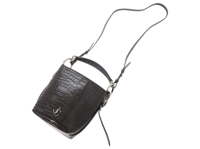 Borsa secchiello Jimmy Choo Varenne 2-Way in pelle goffrata Nero - vista 5