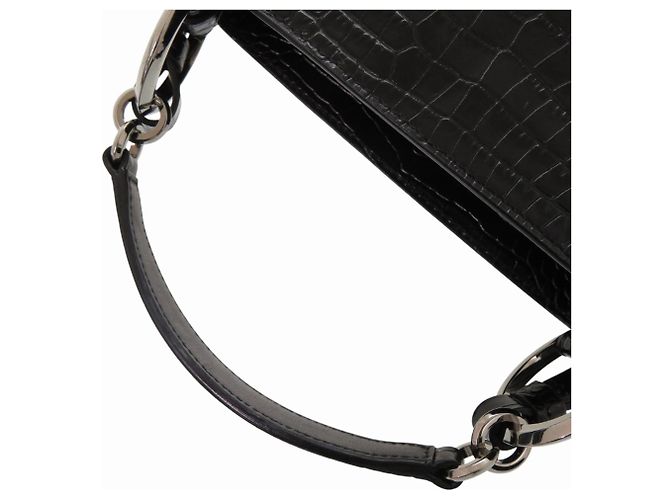 Borsa secchiello Jimmy Choo Varenne 2-Way in pelle goffrata Nero - vista 6