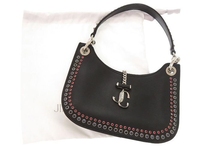 Borsa a tracolla in pelle Jimmy Choo Varenne Hobo Nero - vista 2