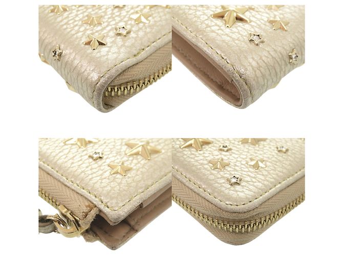 Cartera larga de piel Star Studded Jimmy Choo Dorado - vista 4