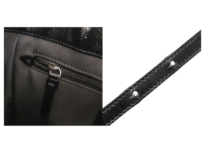 Borsa Jimmy Choo Pegassi in pelle verniciata con stella embossed Nero - vista 10