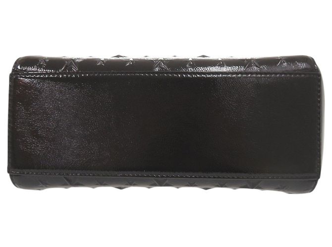 Borsa Jimmy Choo Pegassi in pelle verniciata con stella embossed Nero - vista 4