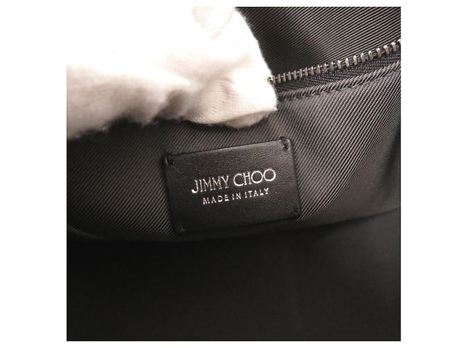 Borsa Jimmy Choo Pegassi in pelle verniciata con stella embossed Nero - vista 9