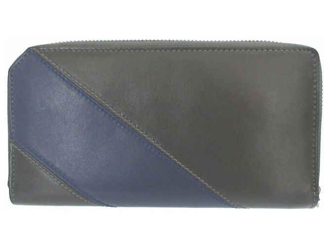 Cartera larga bi-fold de piel Jimmy Choo Azul Verde - vista 2